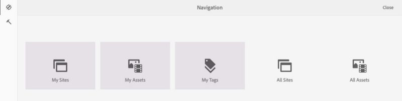 Ensemble navigation menu